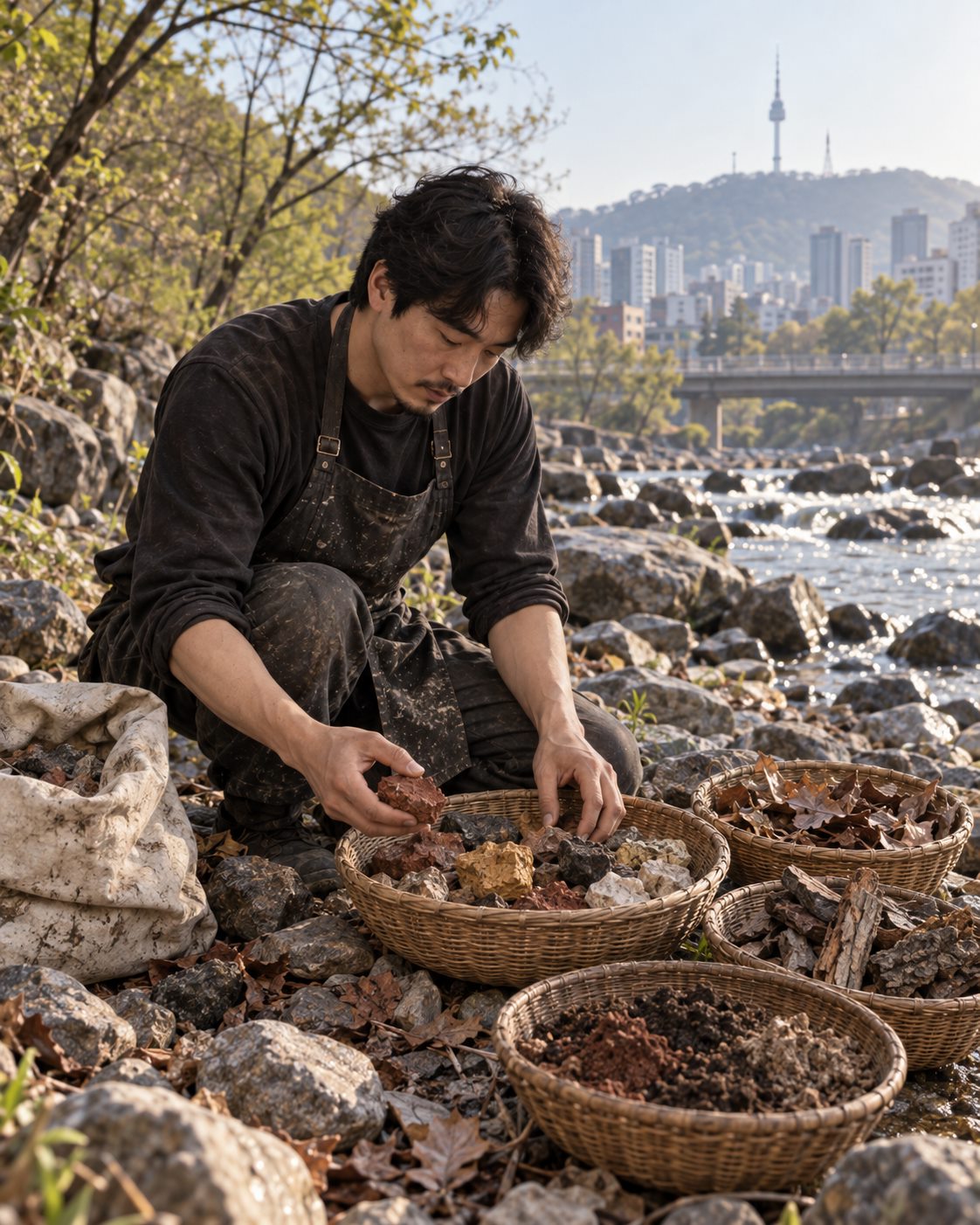 빛을 받는 빈 캔버스